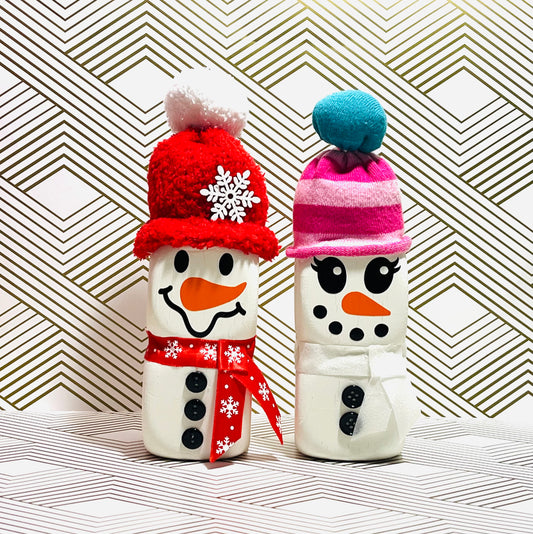 Snowmen Two-Tier Cubes Assorted Sock Hats