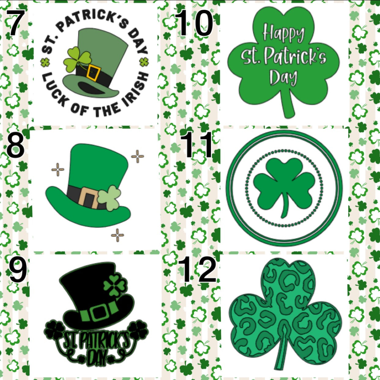 St. Patrick’s Day Customizable Cube Decorations