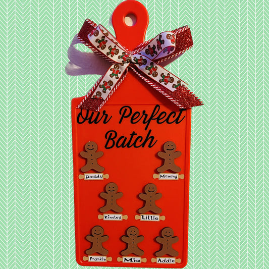 Customizable Hanging Gingerbread Men Paddle Board Sign