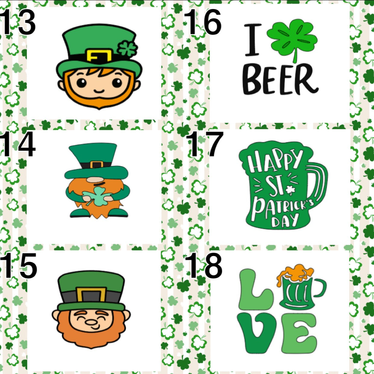 St. Patrick’s Day Customizable Cube Decorations