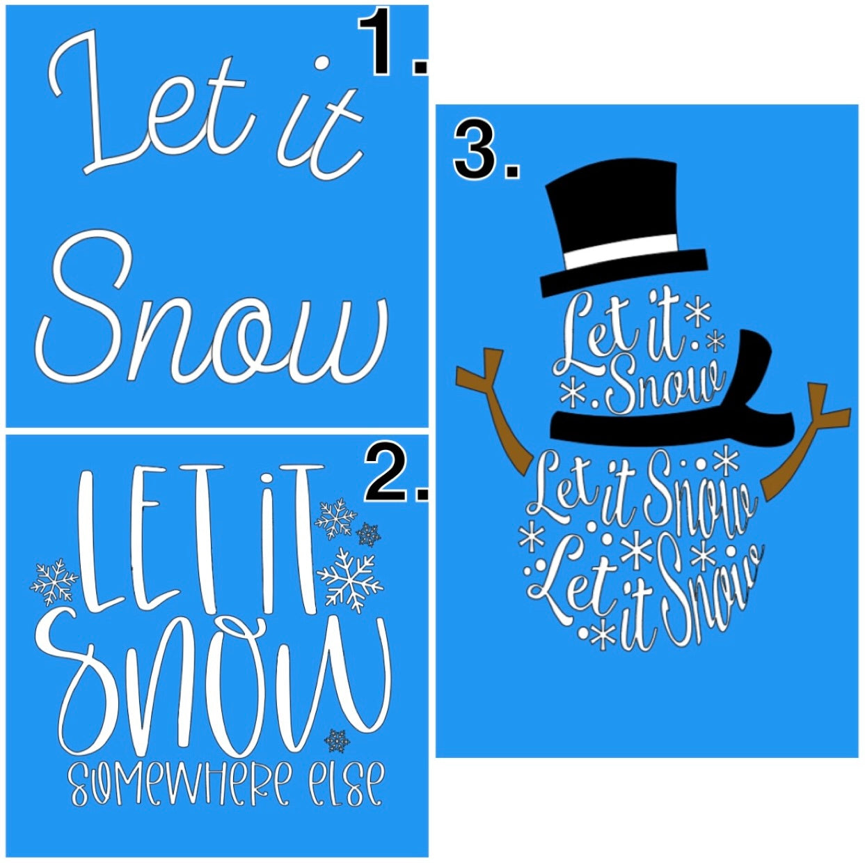 Let it Snow Hanging Shovel Sign