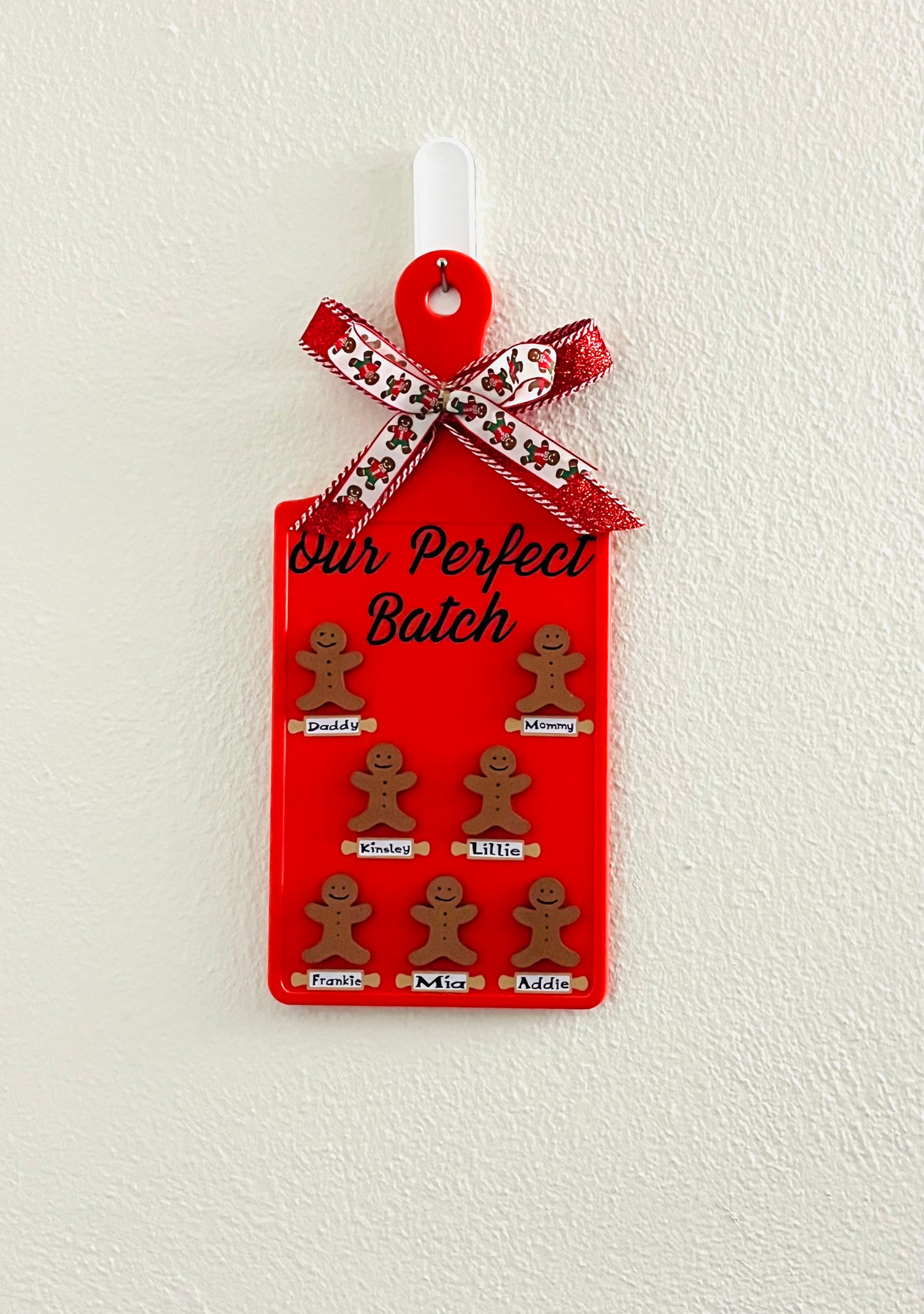 Customizable Hanging Gingerbread Men Paddle Board Sign